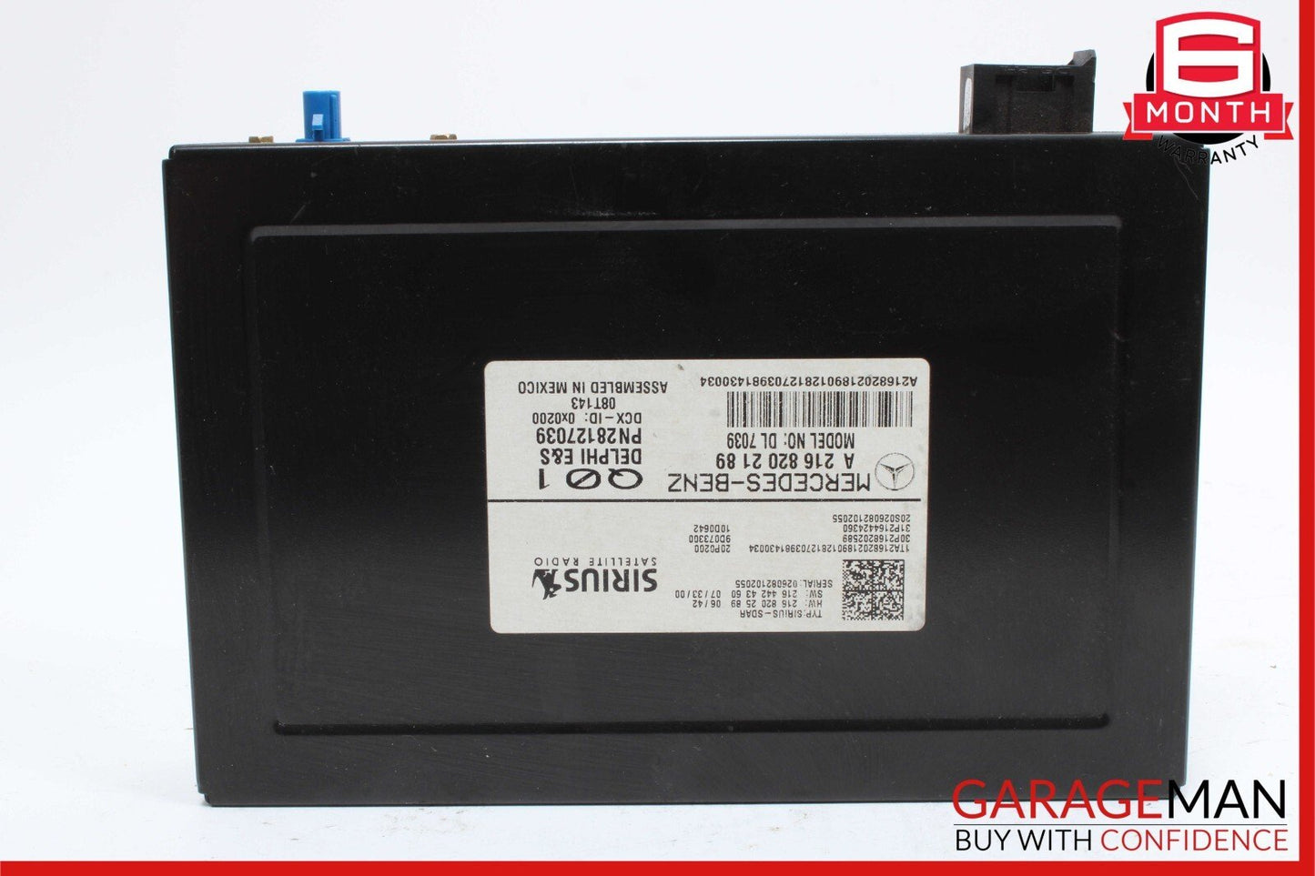 07-14 Mercedes C250 C300 S550 Sirius Satellite Radio Receiver Module Unit DL7039