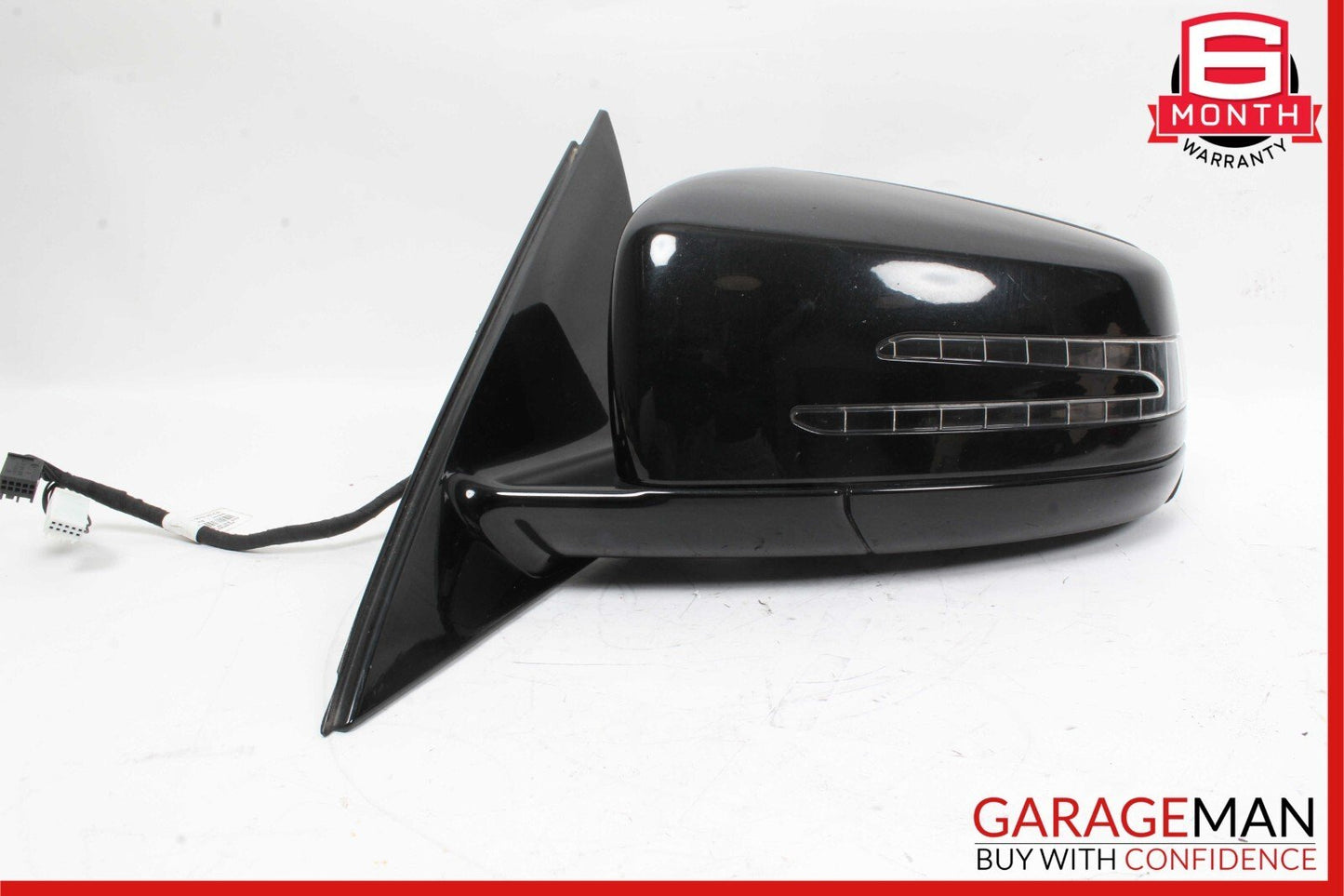 10-13 Mercedes W212 E500 Front Left Side Mirror Door Rear View Obsidian Black
