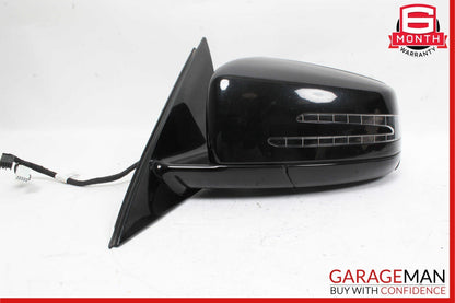 10-13 Mercedes W212 E500 Front Left Side Mirror Door Rear View Obsidian Black