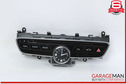 15-18 Mercedes W205 C300 Center Dashboard Hazard Control Switch w/ Clock Assy