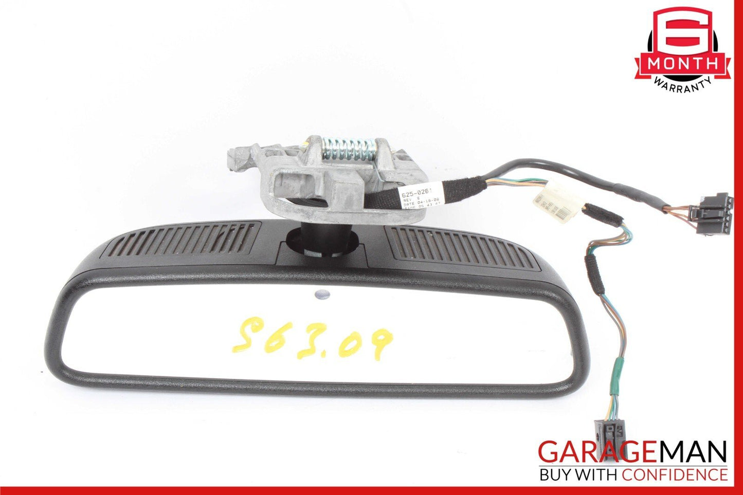 07-09 Mercedes W221 S550 S63 AMG S450 Interior Rear View Mirror Cover Assy Black