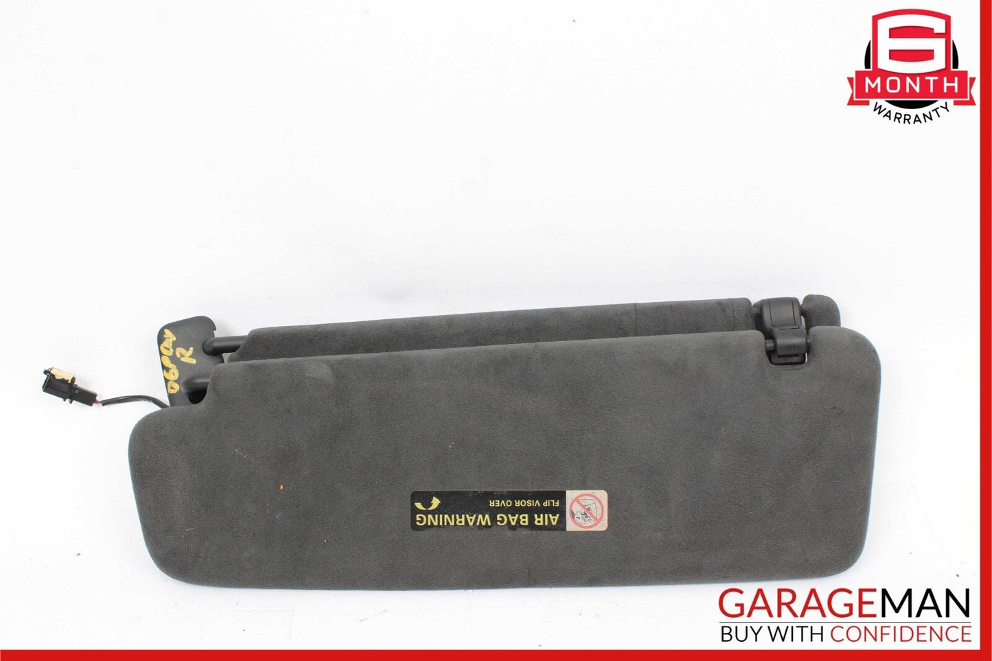 03-10 Porsche Cayenne Turbo Front Right Side Sunvisor Sun Visor Shade Black OEM