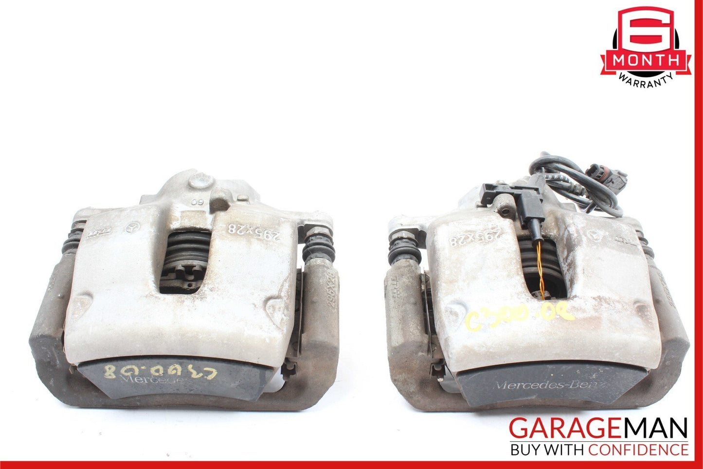 08-15 Mercedes W204 C300 RWD Front Left & Right Side Brake Caliper Calipers Set