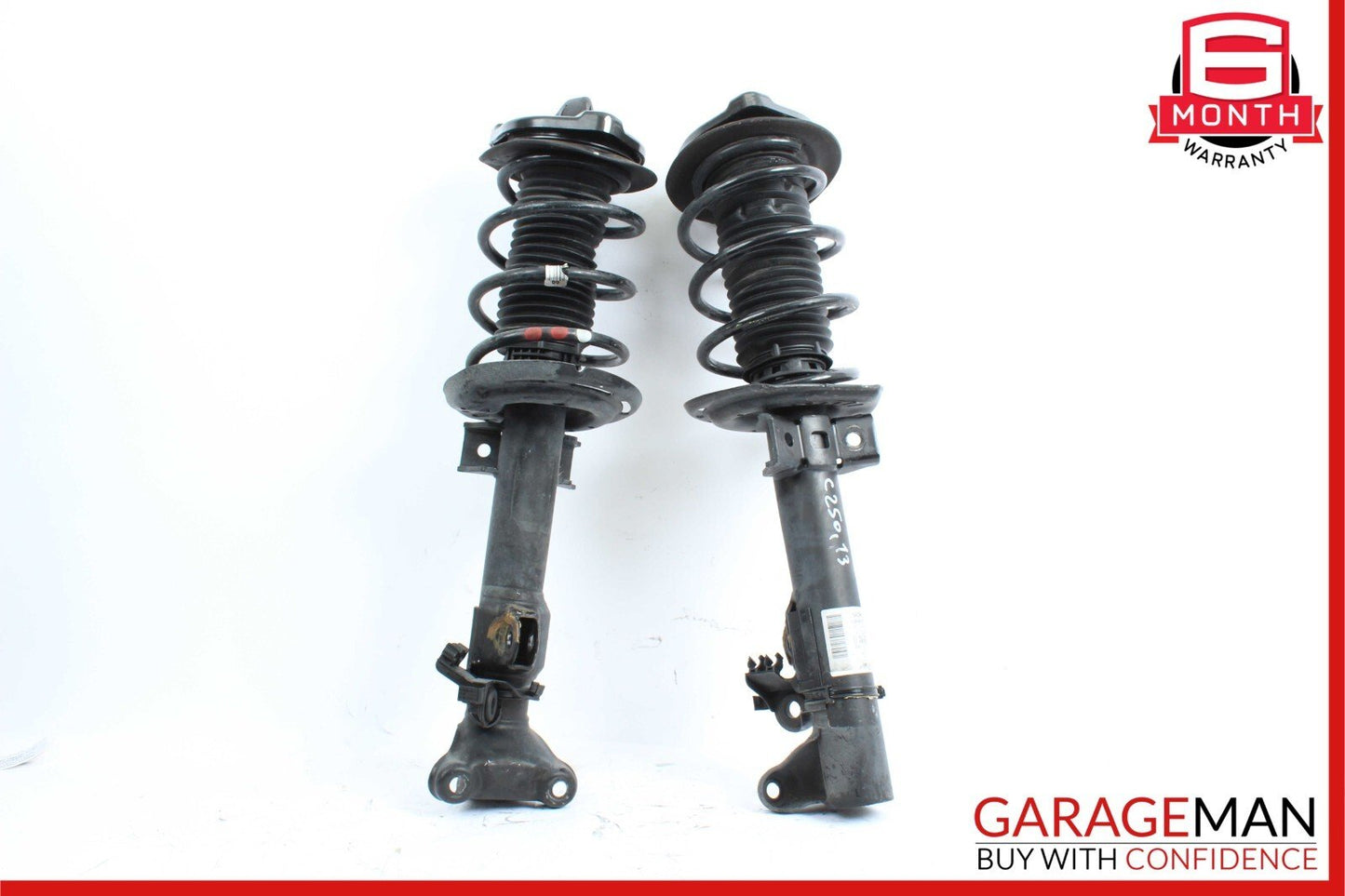 08-17 Mercedes C250 E400 Coupe Front Right & Left Shock Strut Absorber Set of 2