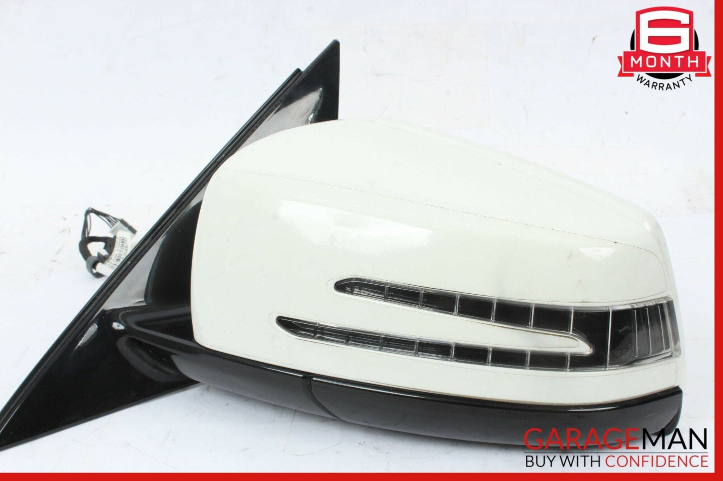 10-13 Mercedes W212 E350 E550 Left Driver Side Rear View Door Mirror White OEM