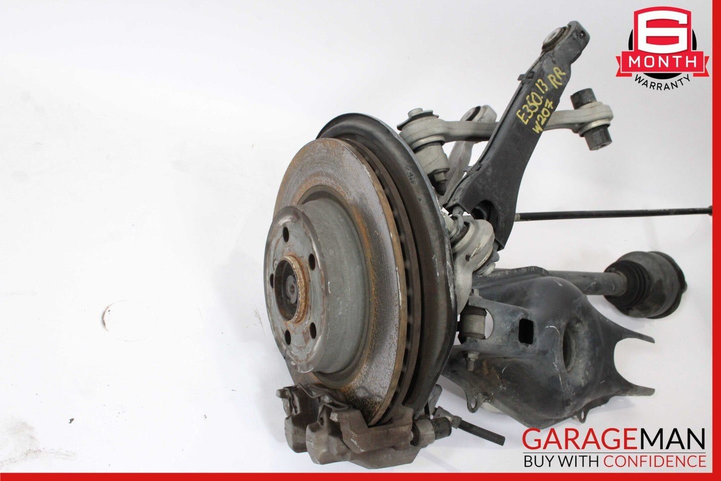 10-13 Mercedes W207 E350 Rear Right Spindle Knuckle Brake Rotor Caliper Set OEM