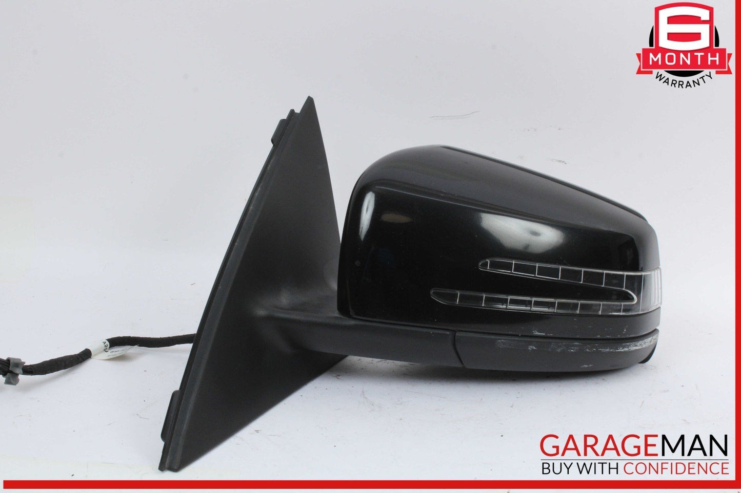 12-15 Mercedes W204 C250 Front Left Side Door Rear View Mirror w/ Blind Spot OEM