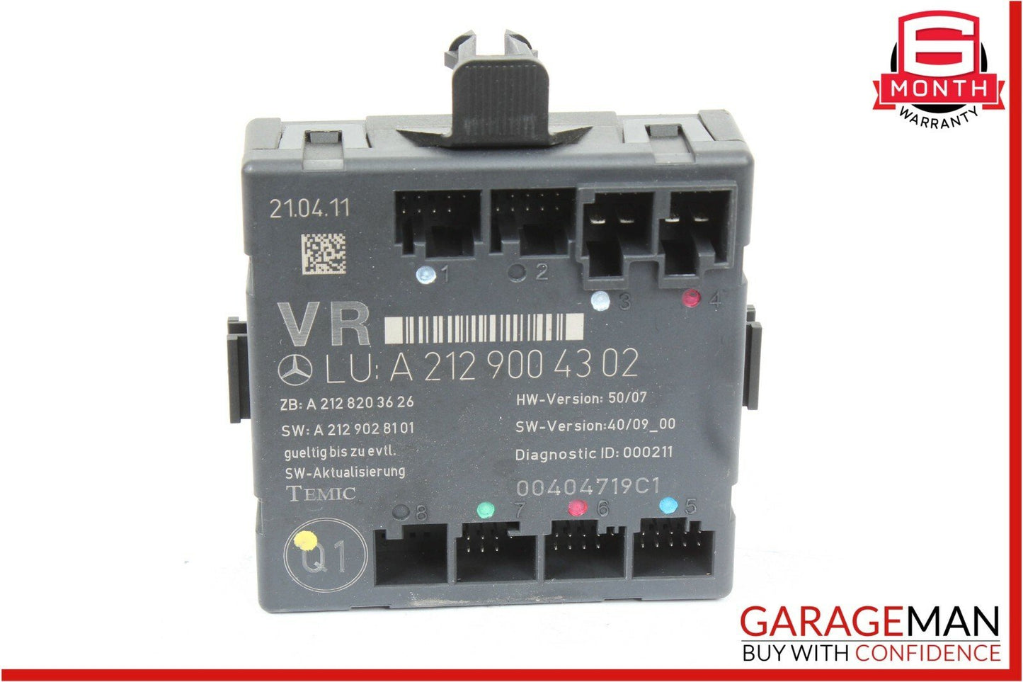 08-15 Mercedes W204 C250 C63 AMG Front Right Passenger Side Door Control Module