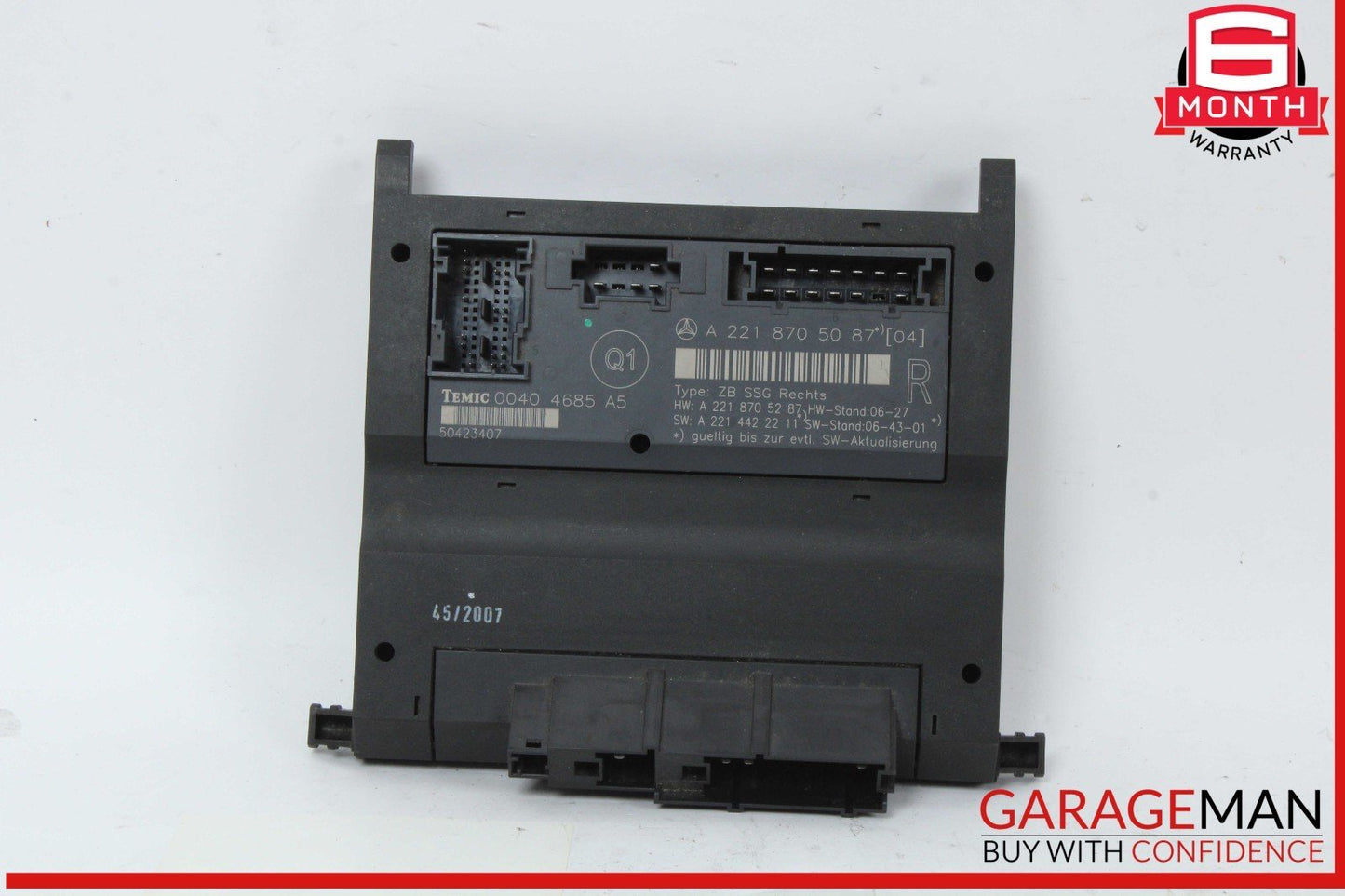 07-13 Mercedes W221 S550 Front Right Side Under Seat Control Module Unit OEM