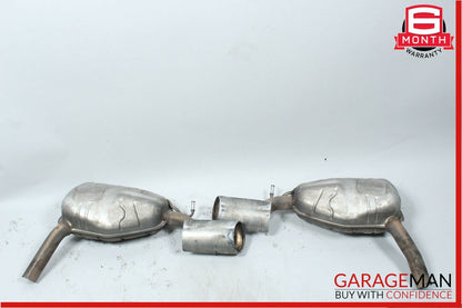06-08 Mercedes W219 CLS500 Rear Right & Left Side Exhaust Muffler Mufflers Set