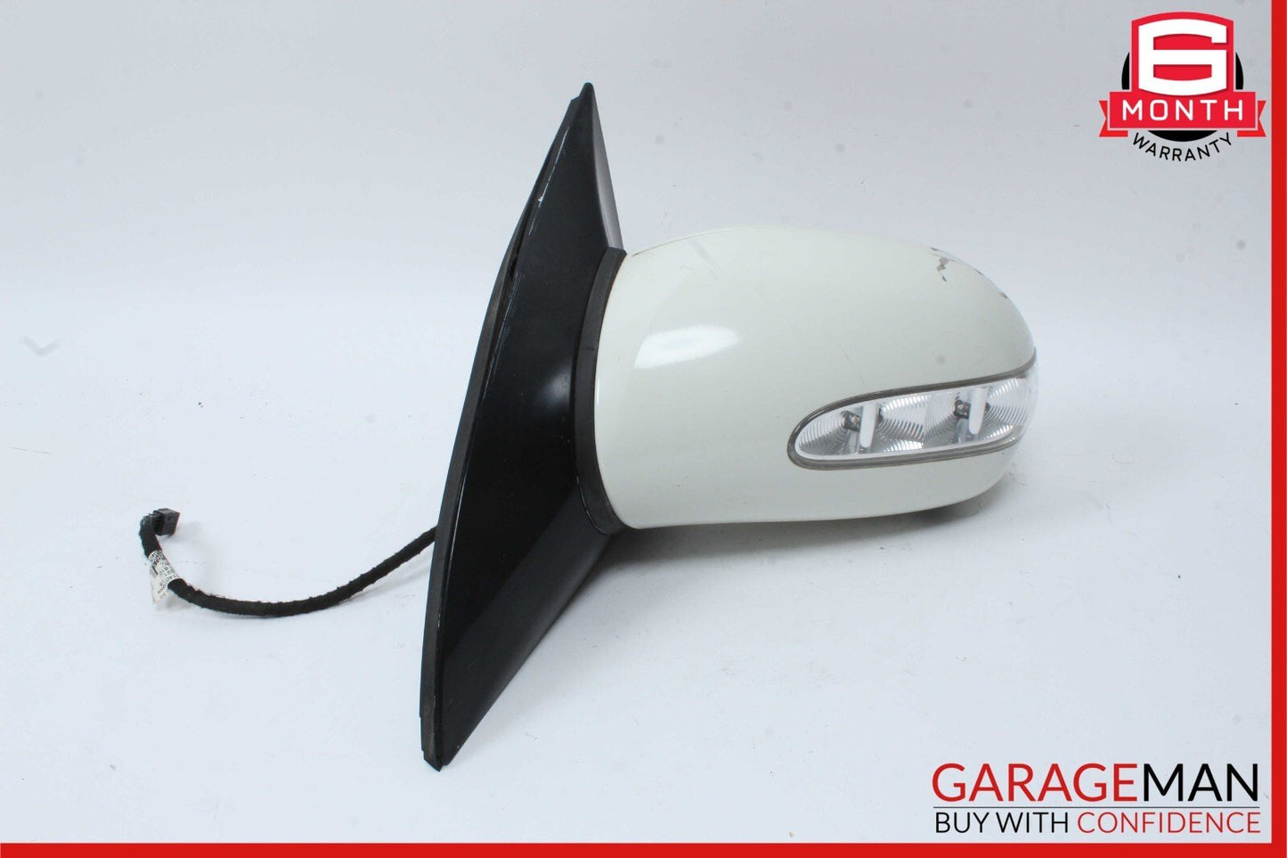 06-10 Mercedes W251 R350 Front Left Side Mirror Door Rear View Calcite White