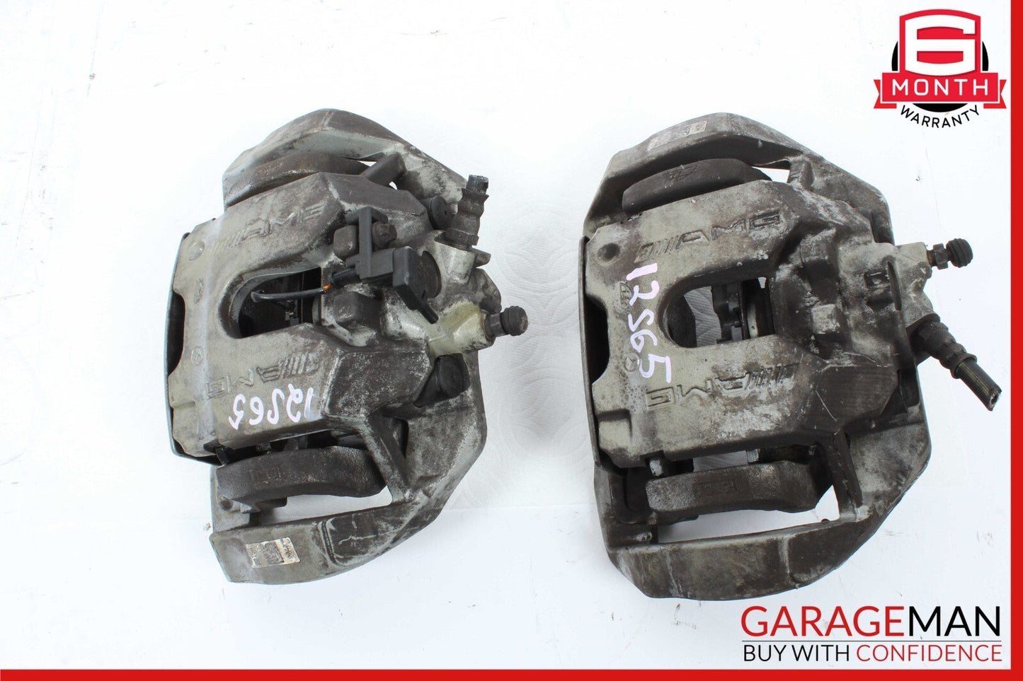 07-14 Mercedes W221 S65 S63 CL63 AMG Rear Left And Right Brake Caliper Set OEM