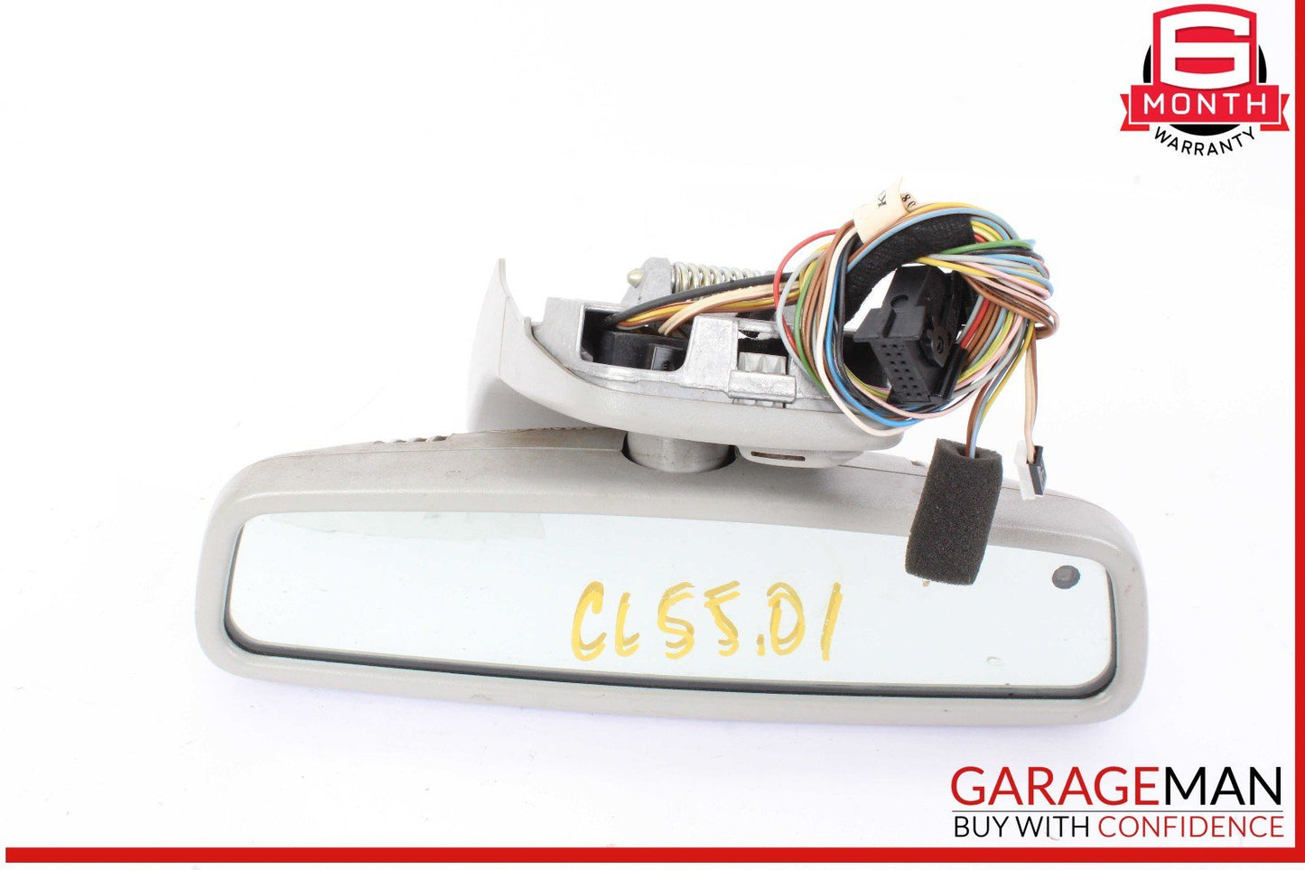 00-06 Mercedes W215 CL55 CL600 Interior Rear View Mirror Gray 2158110007 OEM