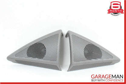 03-09 Mercedes W211 E350 Front Right & Left Side Door Corner Speaker Set Gray