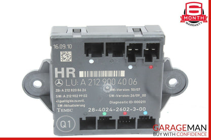 08-14 Mercedes W212 E350 C300 Rear Right Passenger Side Door Control Module OEM