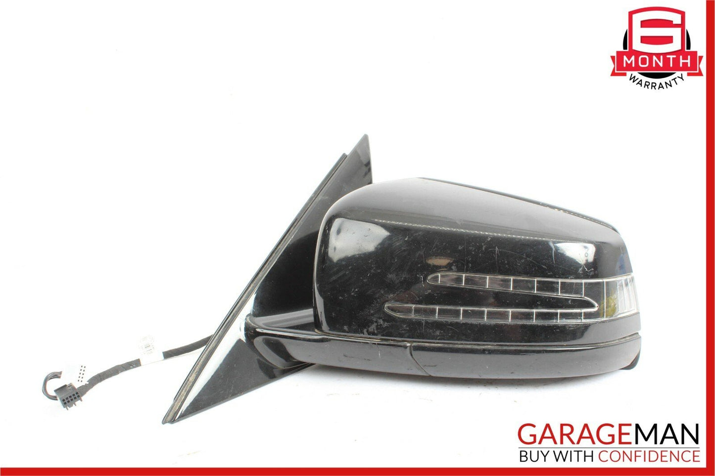10-13 Mercedes W212 E350 E550 Left Driver Side Rear View Door Mirror Black OEM