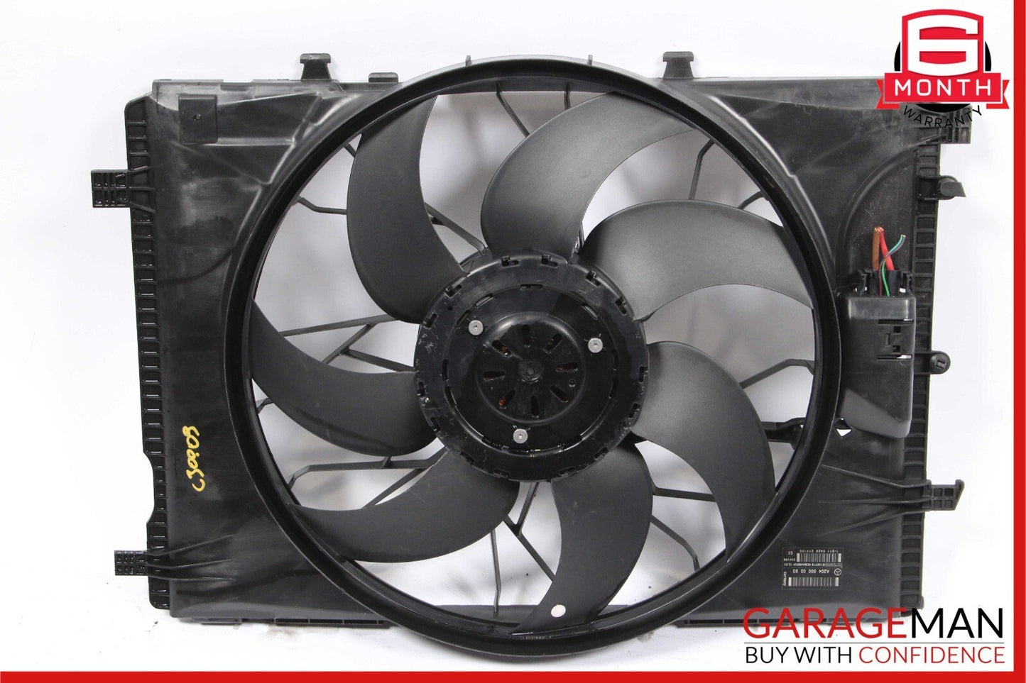08-11 Mercedes W204 C250 C300 Engine Cooling Radiator Fan Motor Shroud Assembly
