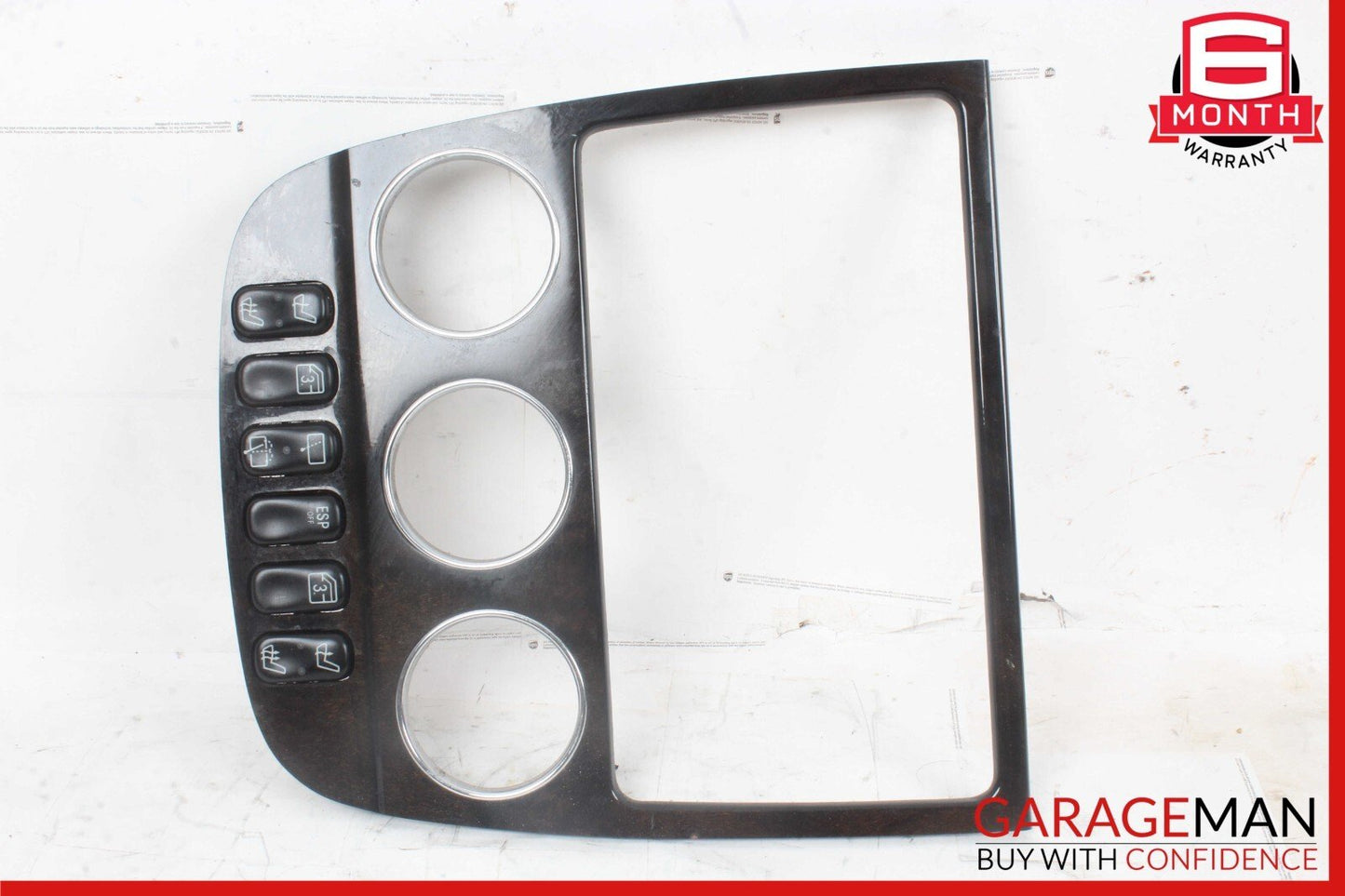 02-05 Mercedes W163 ML350 Center Console A/C Climate Control Switch Trim Panel