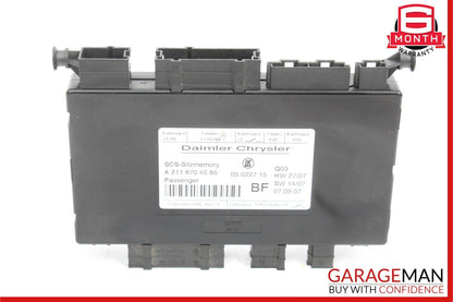 03-12 Mercedes R171 SLK280 CLS500 E350 Front Right Side Seat Control Module Unit