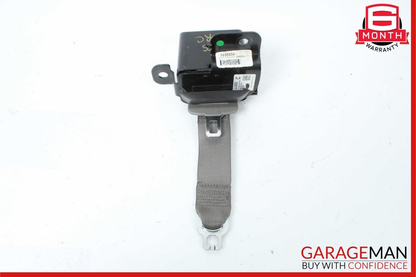 14-19 Cadillac CTS Rear Center Seat Belt Retractor 22963292 OEM Gray