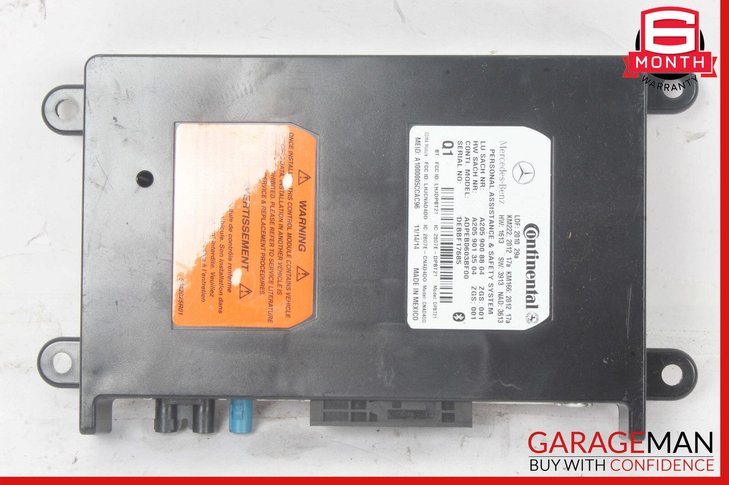 15-19 Mercedes W205 C300 Communication Voice Control Module 2059008804 OEM
