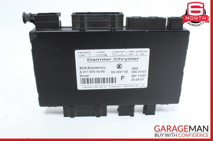 03-12 Mercedes E350 CLS550 GL450 E320 ML500 Front Left Side Seat Control Module