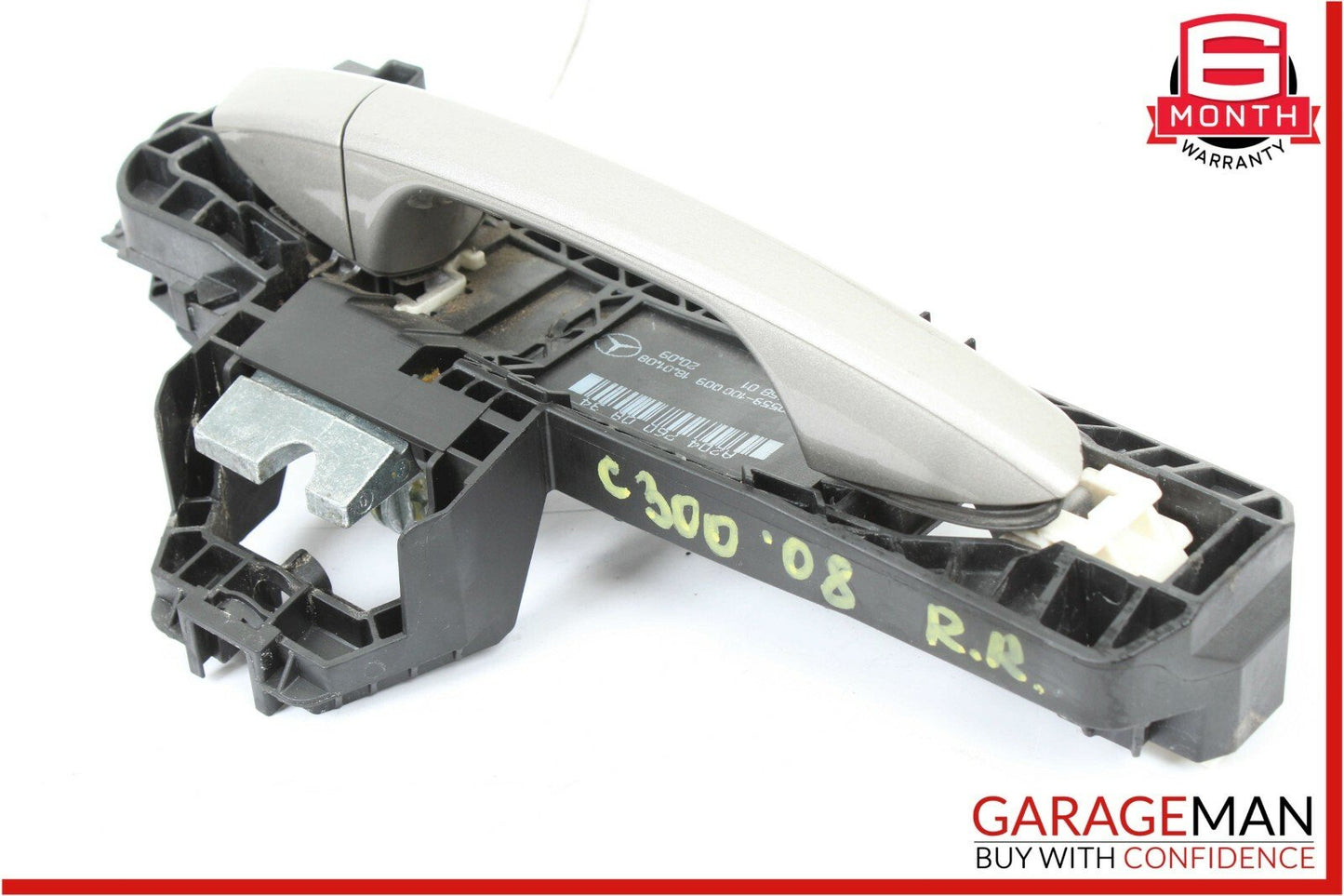 08-11 Mercedes W204 C300 C250 Rear Right Side Exterior Door Handle Silver OEM