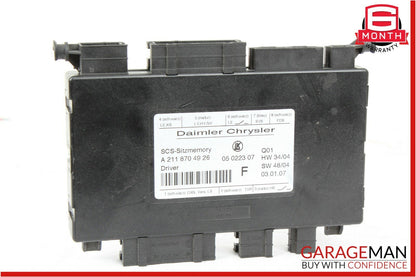 03-11 Mercedes W211 E350 CLS550 GL550 Front Left Side Under Seat Control Module