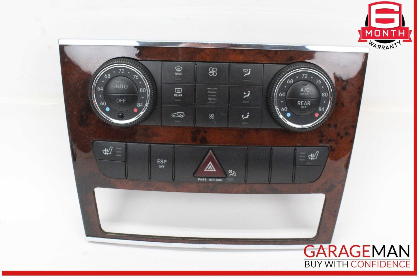 06-13 Mercedes W164 ML350 GL450 A/C AC Heater Climate Control Switch Trim OEM