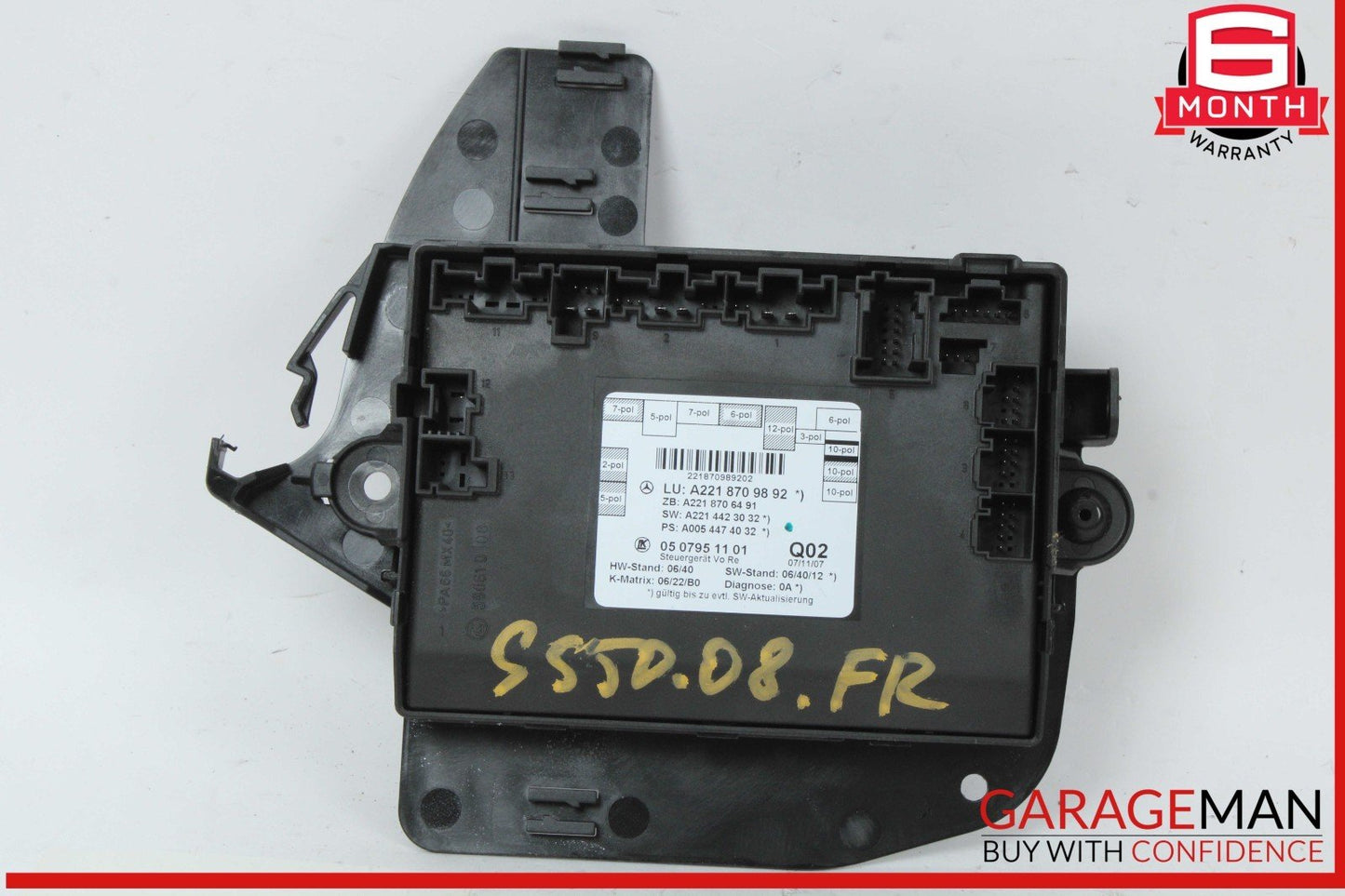 07-13 Mercedes W221 S550 S400 Front Right Passenger Side Door Control Module OEM