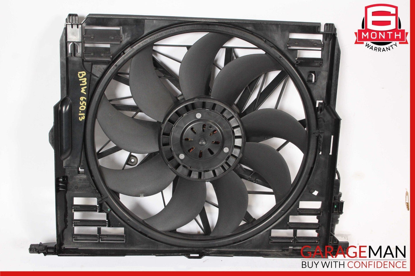 13-19 BMW F06 650i 4.4L Engine Motor Radiator Cooling Fan Shroud Assembly OEM
