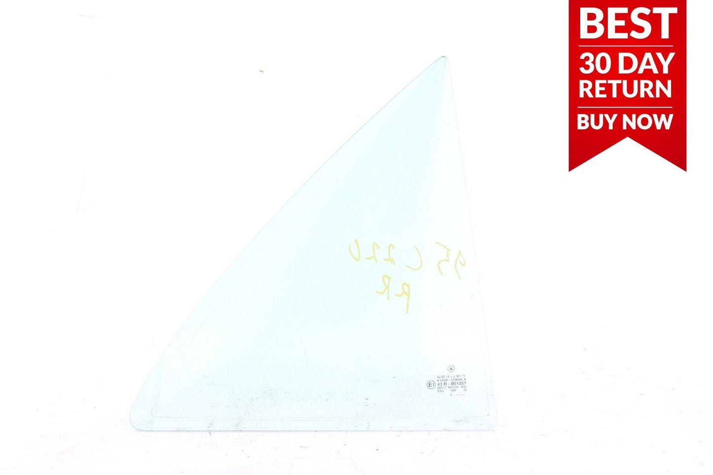 94-00 Mercedes W202 C220 Rear Right Passenger Side Door Quarter Window Glass A86