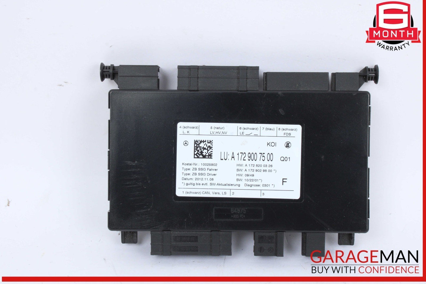 10-18 Mercedes W204 C250 CGI Front Left Side Seat Control Module 1729007500 OEM