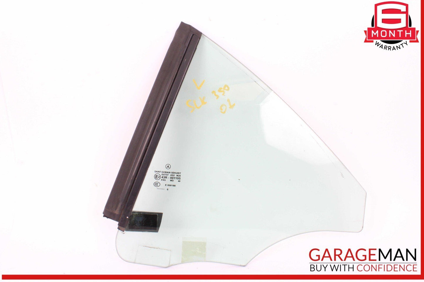 05-11 Mercedes R171 SLK350 Rear Left Side Door Quarter Window Glass OEM