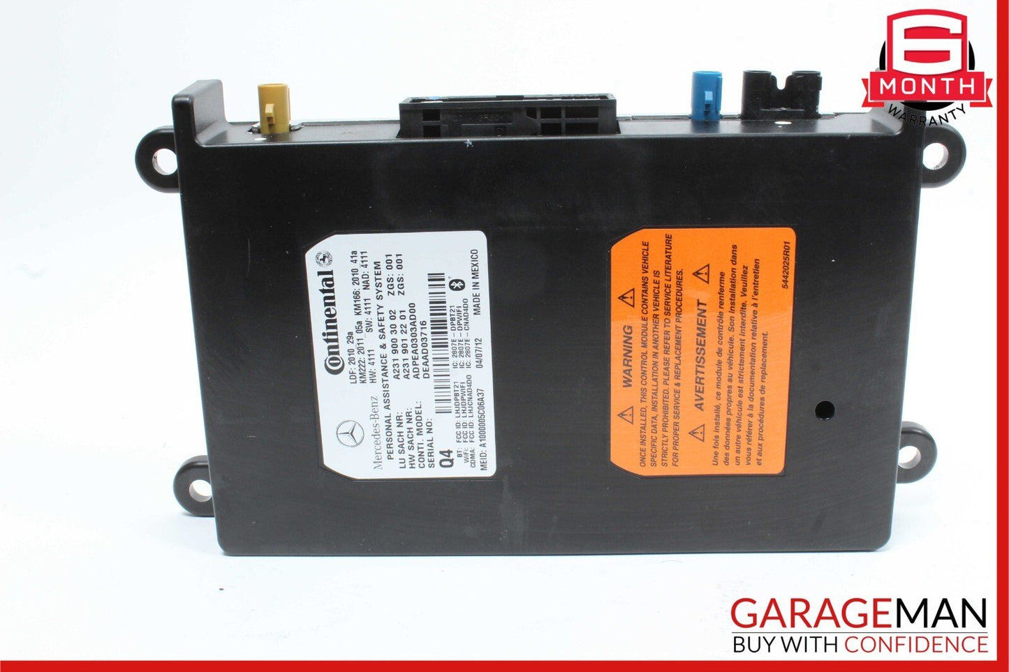 12-20 Mercedes E250 GLK350 SL400 E550 C250 Communication Control Module Unit