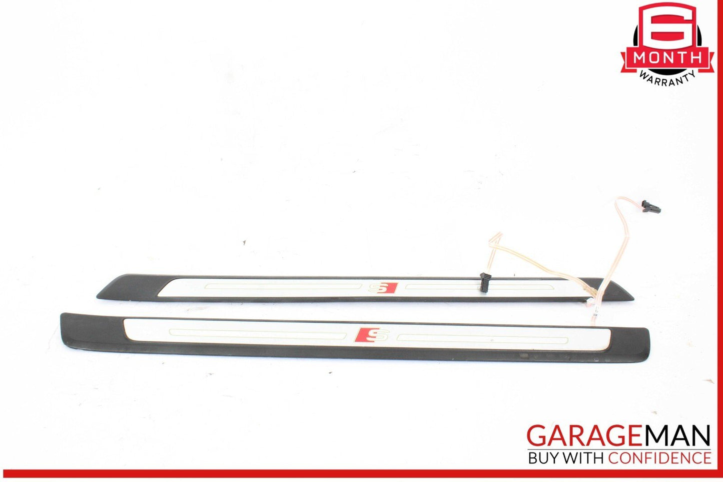 17-24 Audi A4 Front Left & Front Right Side Door Sill Plate Cover Trim OEM