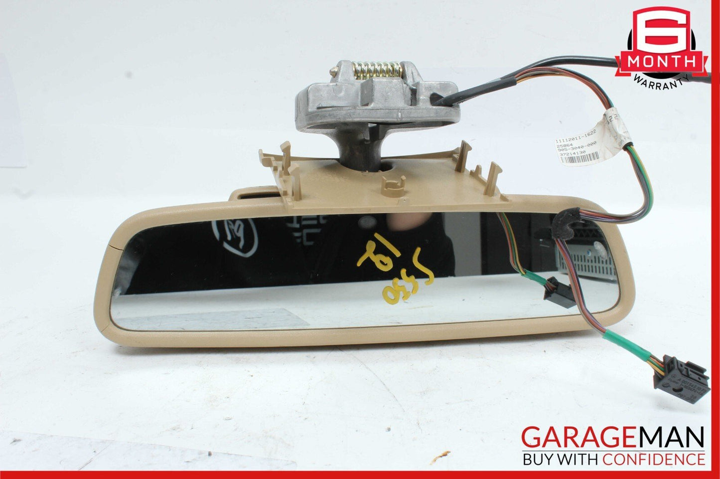 10-14 Mercedes S550 CL550 S65 AMG Front Upper Interior Rear View Mirror Brown