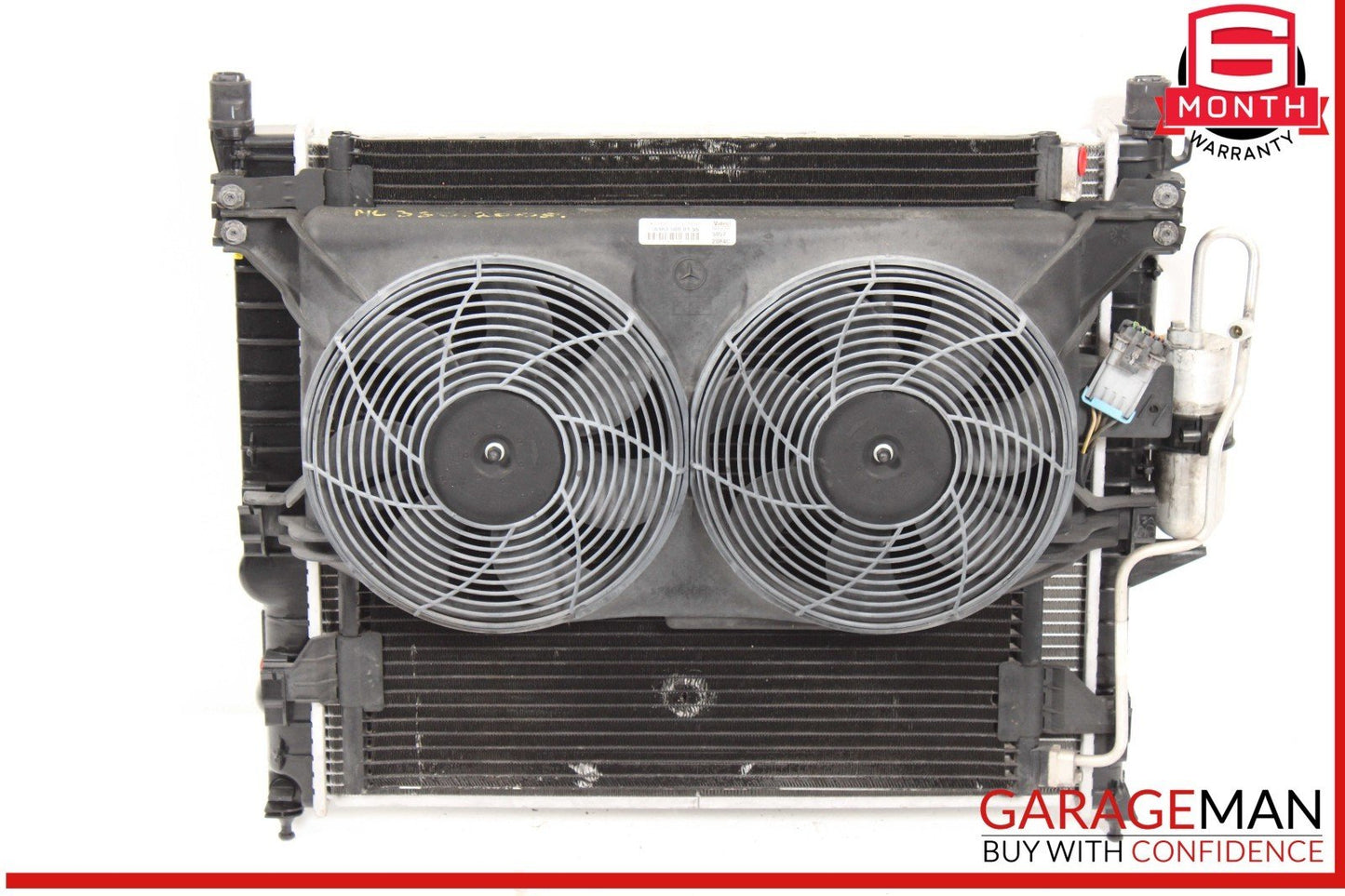98-05 Mercedes W163 ML350 Engine Cooling Radiator AC A/C Condenser Assembly OEM