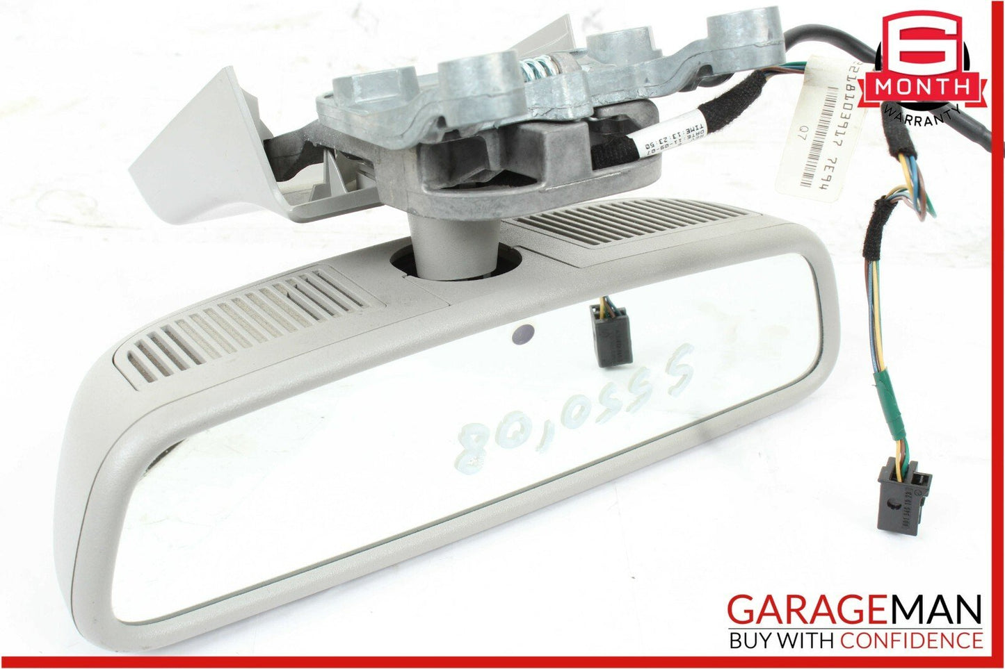 07-09 Mercedes W221 S600 S550 Interior Top Upper Rear View Mirror Gray