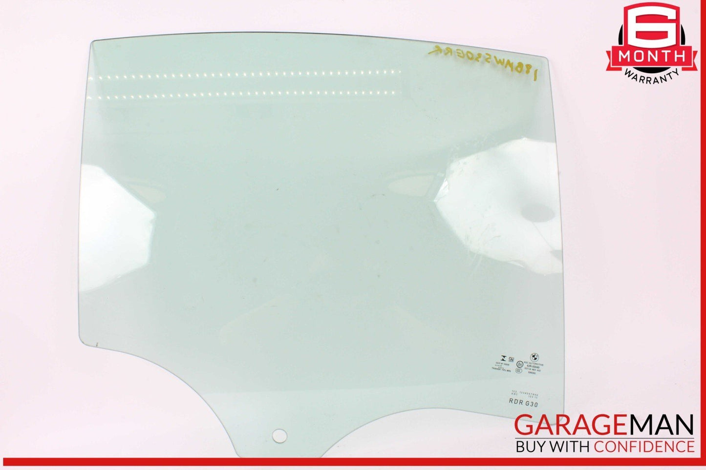 17-20 BMW 530E Rear Right Passenger Side Door Window Glass OEM