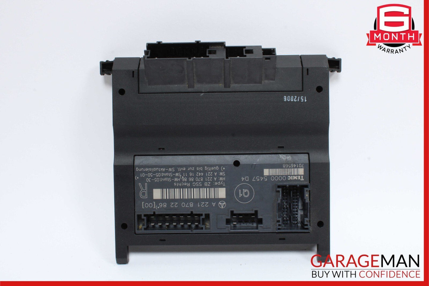 07-13 Mercedes W221 S550 S65 AMG Front Right Passenger Under Seat Control Module