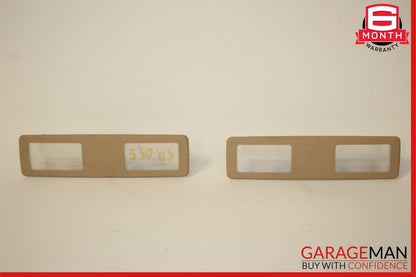 97-03 BMW E39 530i 525i 528i Sun Visor Make Up Dome Light Set of 2 Pc Beige OEM