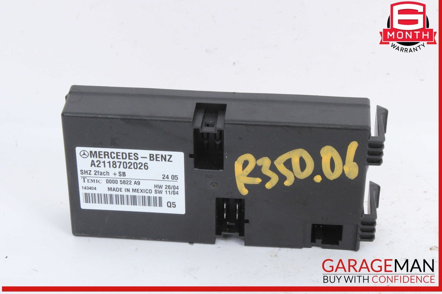 06-13 Mercedes W251 R350 4MATIC Heated Seat Control Module Unit 2118702026 OEM