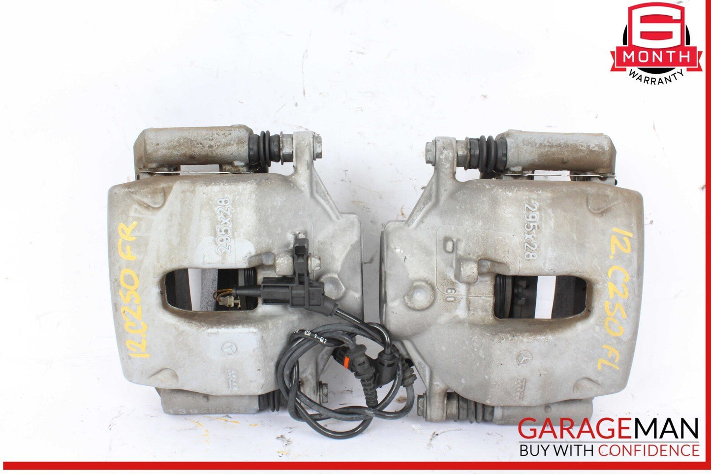 08-15 Mercedes W204 C250 Front Left & Right Side Brake Caliper Calipers Set OEM