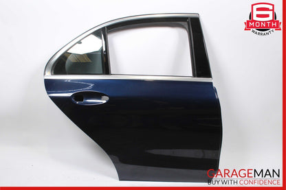 15-18 Mercedes W205 C300 Rear Right Passenger Side Exterior Door Shell Blue OEM