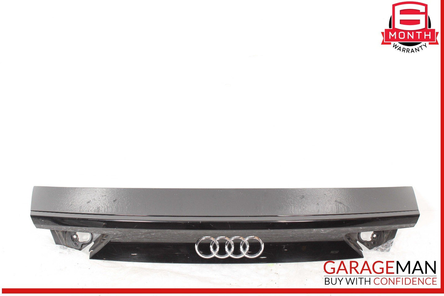 12-18 Audi A7 Rear Trunk Lid Tailgate Spoiler Panel Spoiler Mount Black OEM