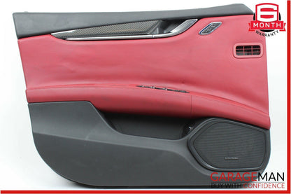 14-18 Maserati Quattroporte Front Left Driver Side Interior Door Panel Red