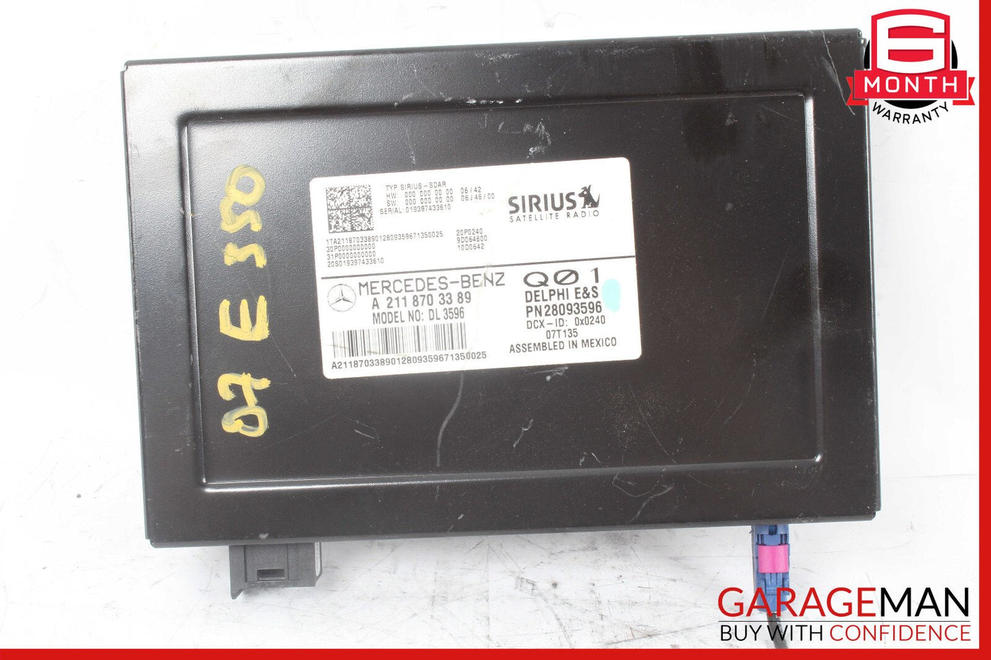 03-09 Mercedes W209 CLK350 CL550 Sirius Satellite Radio Receiver OEM