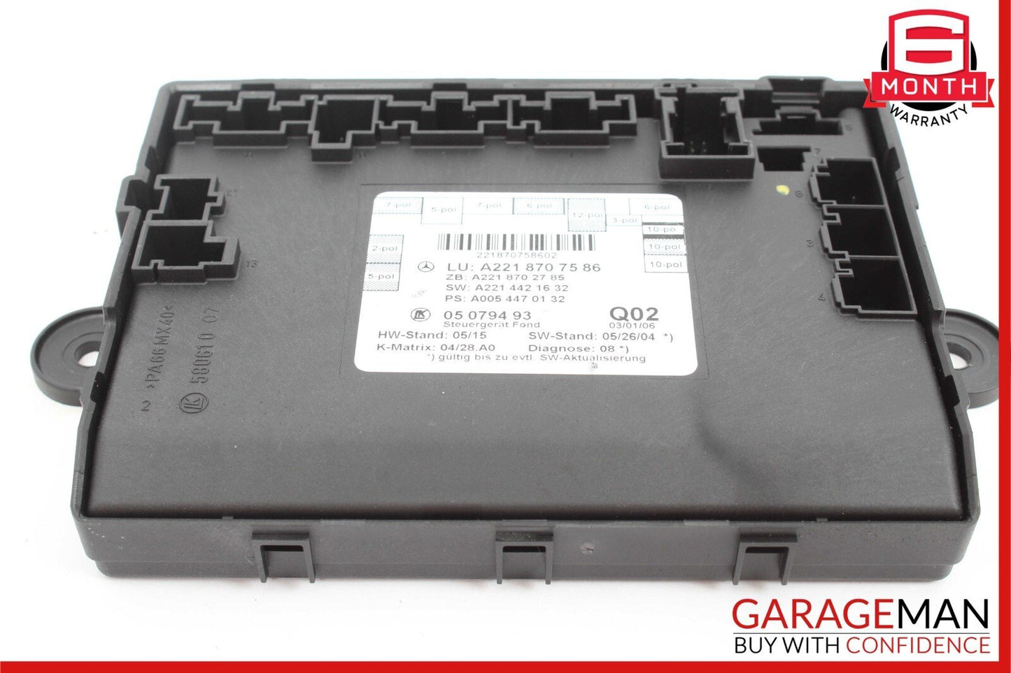 07-13 Mercedes W221 S550 S600 Rear Right Passenger Side Door Control Module OEM