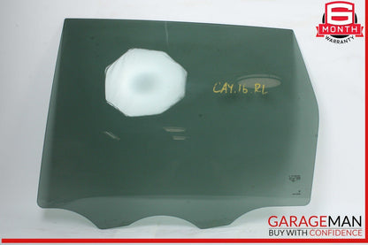 11-18 Porsche Cayenne 958 Rear Left Driver Side Door Window Glass OEM